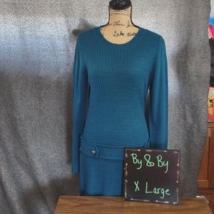 Dark Green Sweater Dress X Large